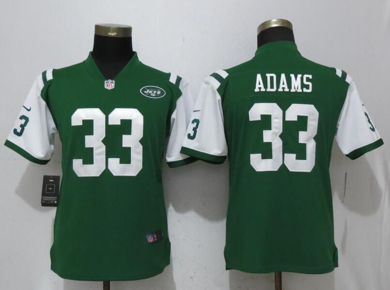 Women New York Jets #33 Adams Green Vapor Untouchable Player Nike Limited NFL Jerseys->chicago bears->NFL Jersey